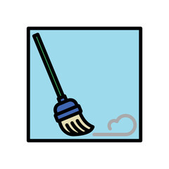 broom icon vector design template elegant style