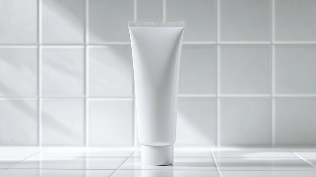Empty tube of cosmetic cream