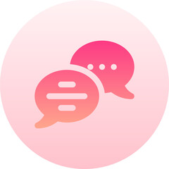 speech bubble Illustration on a white background.