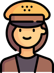 taxi driver Illustration on a white background.