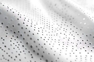 White perforated material with round holes texture background for design and decoration