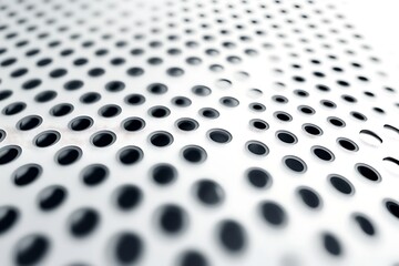 Perforated metal sheet background with a pattern of round holes, ideal for technology designs