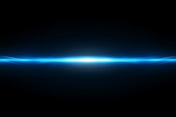 Abstract blue light streak on black background, energy beam effect, technology and futuristic design