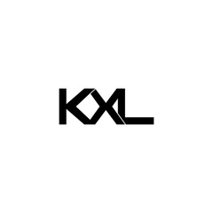 kxl lettering initial monogram logo design