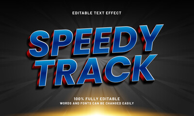 Obraz premium speedy track editable text effect with a fast and speed text style