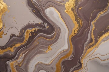 Fototapeta premium Luxurious Taupe and Gold Marble Texture for Upscale Book Covers and Promotional Brochures