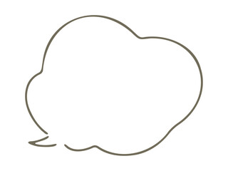 シンプルな手書きのふきだしイラスト素材