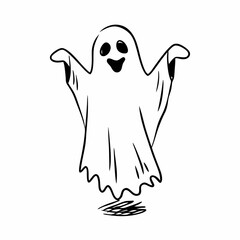 Halloween pumpkin and boo with Halloween bat