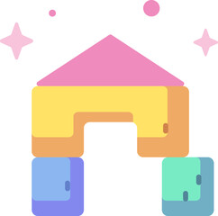 blocks Illustration on a white background.