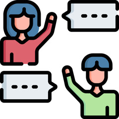 communication Illustration on a white background.