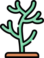 coral Illustration on a white background.