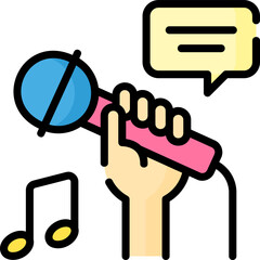 karaoke Illustration on a white background.