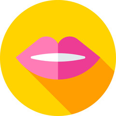 lips Illustration on a white background.
