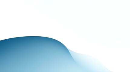 Naklejka premium minimal blue abstract curve with soft gradient representing simplicity and calmness