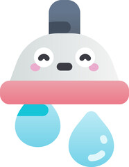 shower Illustration on a white background