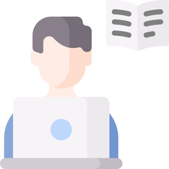 study (2) Illustration on a white background