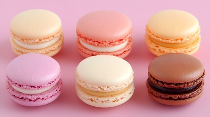 Obraz premium macaroons with pastel color background