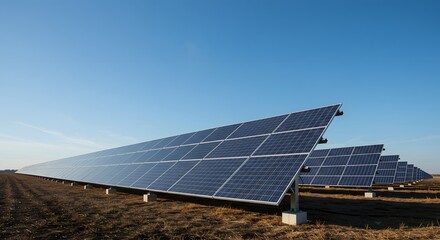 High-Efficiency Bifacial Solar Panels in Open Field