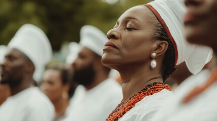 Portrait of a black woman celebrating Juneteenth Freedom Day.