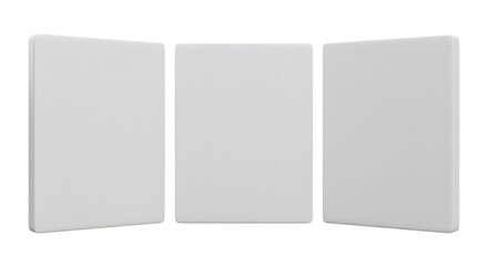Fototapeta premium Blank Square Panels Showcase Mockup on White Background for Creative Uses