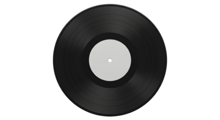 Vinyl Record with Blank Label Mockup for Music or Audio Promotion