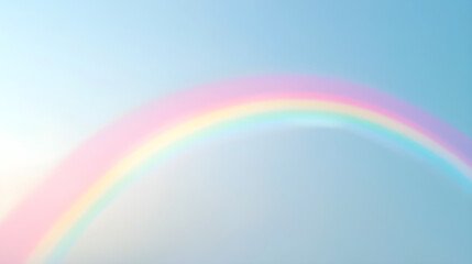 Fototapeta premium Whimsical Pastel Rainbow Across the Serene Sky