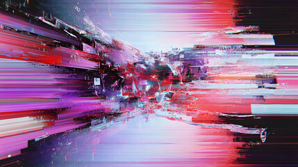 Vibrant Disruption: The Artistry of Digital Chaos on a Broken Screen