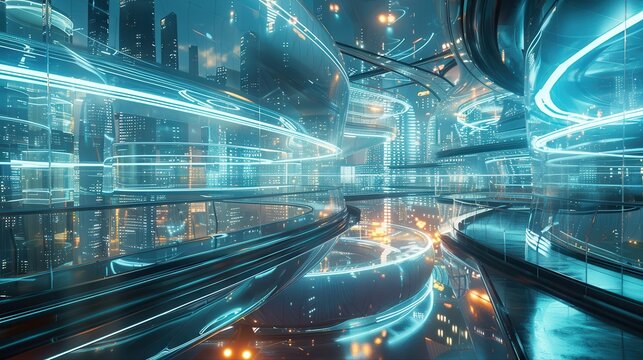 Futuristic Glass Architecture