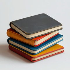 Colorful Stack of Notebooks and Journals | Enhance Your Creative Workspace with Decorative Stationery Supplies for Education and Learning