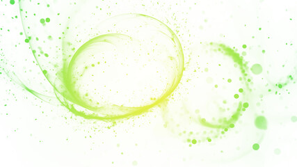 A fiery abstract swirl with vibrant shades of green and yellow Dynamic, fluid textures create an intense, glowing vortex effect