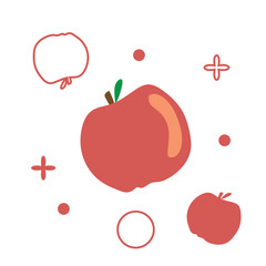 apple fruit theme digital illustration