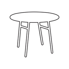 Round table line icon
