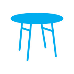 Round table colored icon