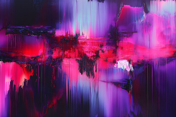 Vibrant Disruption: The Artistry of Digital Chaos on a Broken Screen