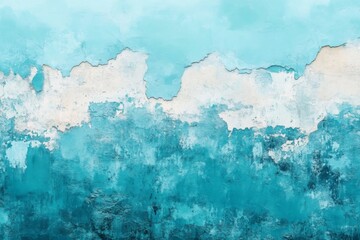 Abstract turquoise and white texture resembling icy water surface