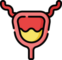 bladder Illustration on a white background.