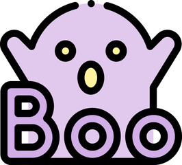 boo Illustration on a white background.