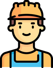 builder Illustration on a white background.