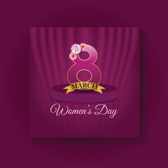 Abstract modern International Women's day background design