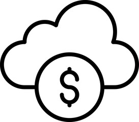 cloud data Illustration on a white background