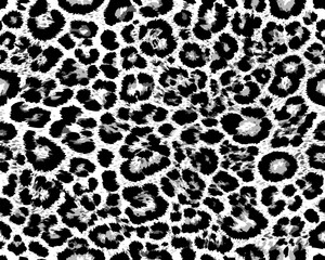 texture repeating seamless pattern snow leopard jaguar black and white leopard. print