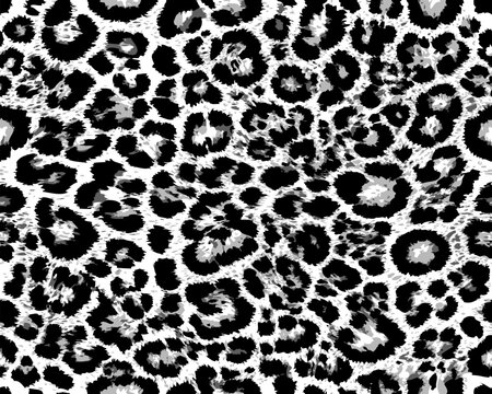 texture repeating seamless pattern snow leopard jaguar black and white leopard. print