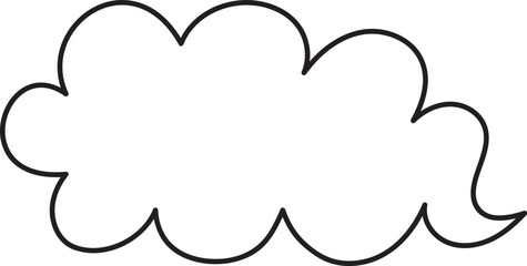 吹き出しにも使える雲のイラスト