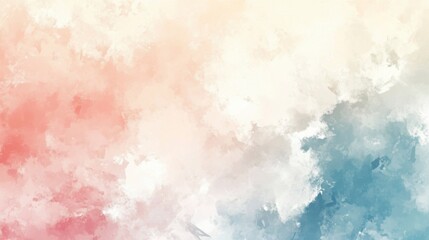 Obraz premium Abstract pastel background with airy, light watercolor strokes in soft tones.