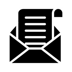 Letter solid black icon