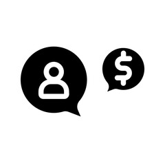 Job conversation solid black icon