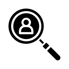 Search person solid black icon