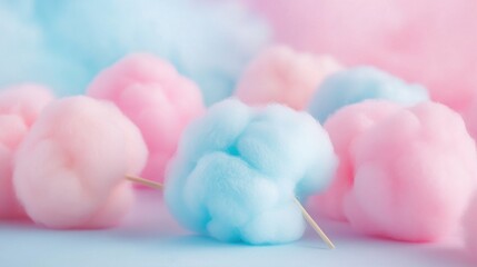 Dreamy pastel cotton candy sky background with smooth pink and baby blue.