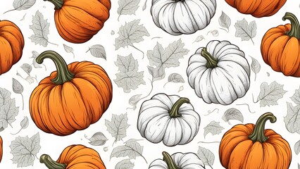 Vector fresh pumpkin on white