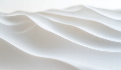 Obraz premium Soft white fabric folds, studio shot, abstract background